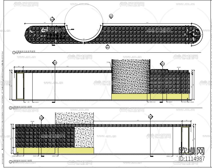 杭州来福士星巴克咖啡丨效果图+施工图CAD+PDF格式下载（渲染图3）