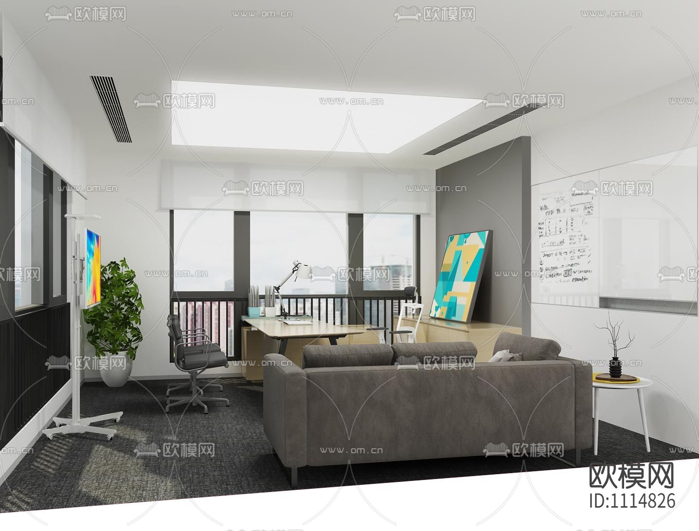 小米深圳研发中心办公室丨CAD施工图+效果图下载（渲染图2）