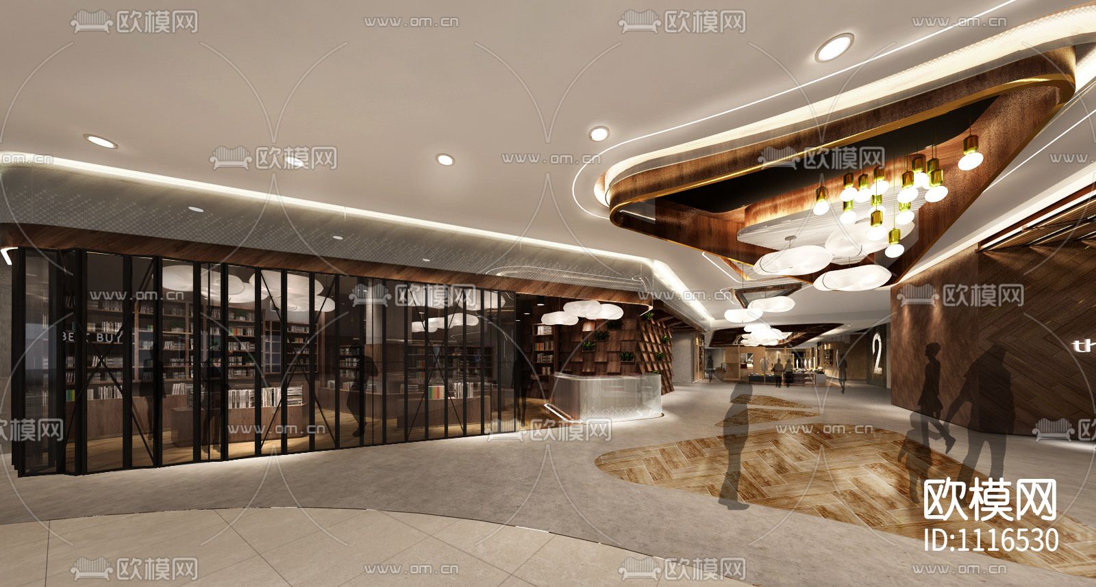 杭州来福士广场橙天嘉禾影城丨效果图+PDF施工图+材料表下载（渲染图1）