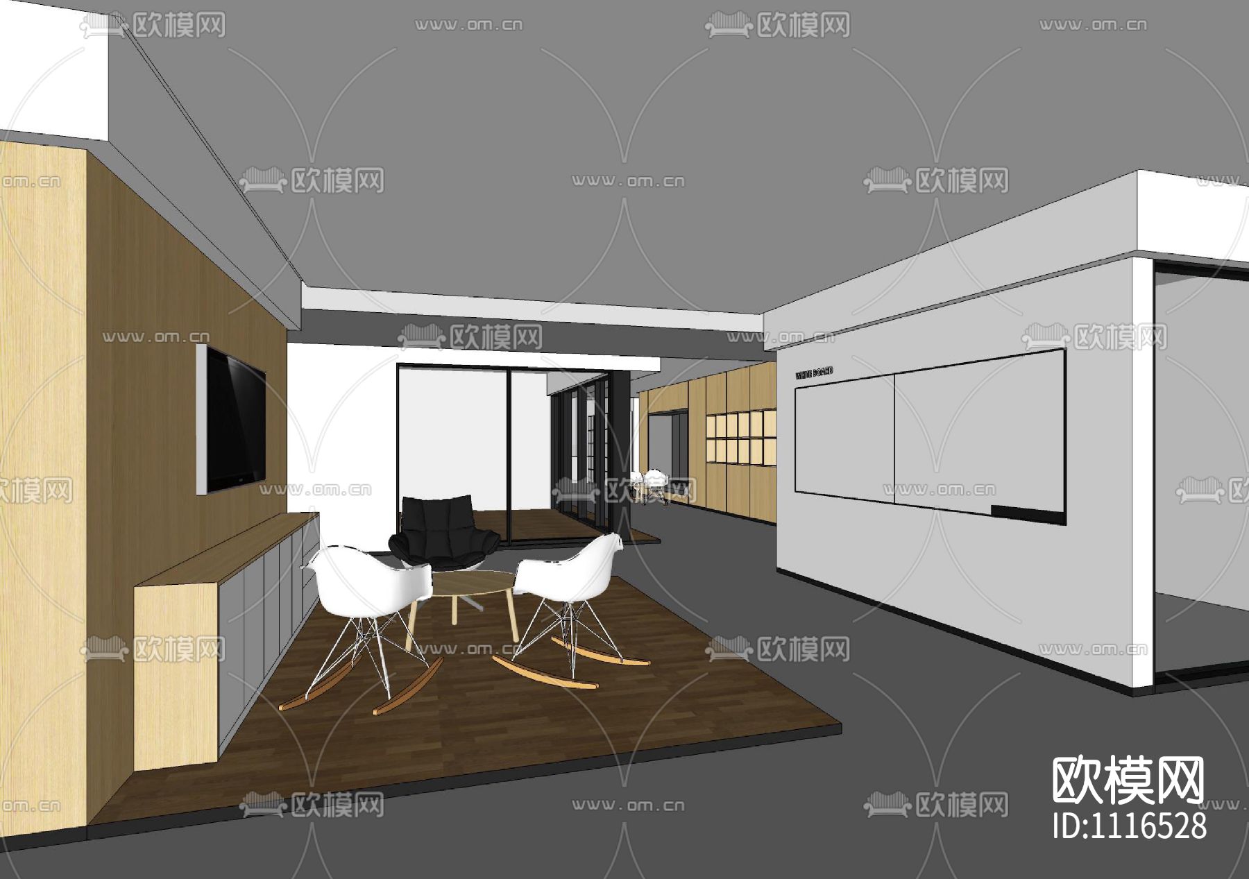 漢室设计新东方武汉地铁大厦项目｜施工图（三版）+效果图+软装方案+SU模型下载（渲染图6）
