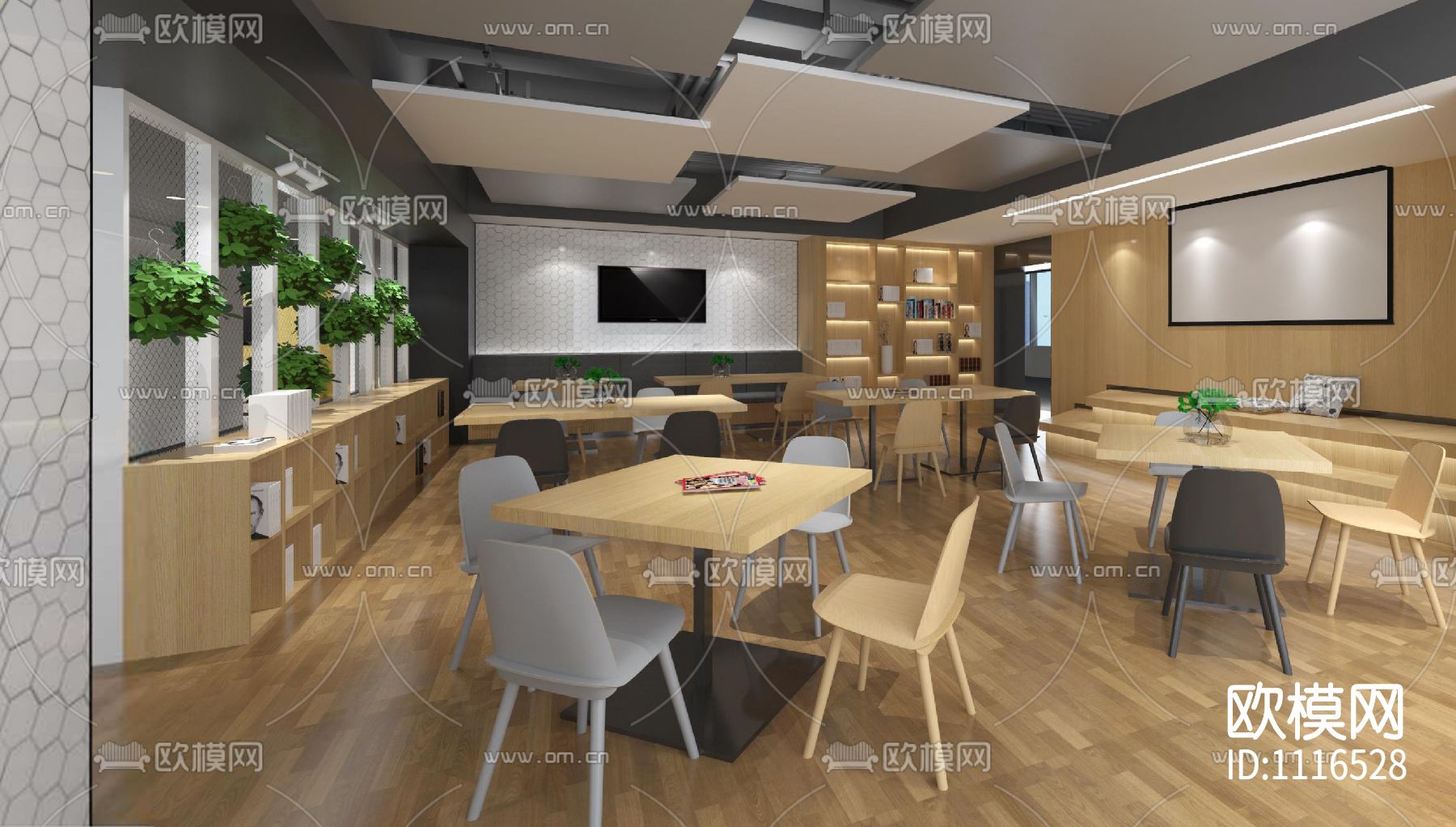 漢室设计新东方武汉地铁大厦项目｜施工图（三版）+效果图+软装方案+SU模型下载（渲染图1）