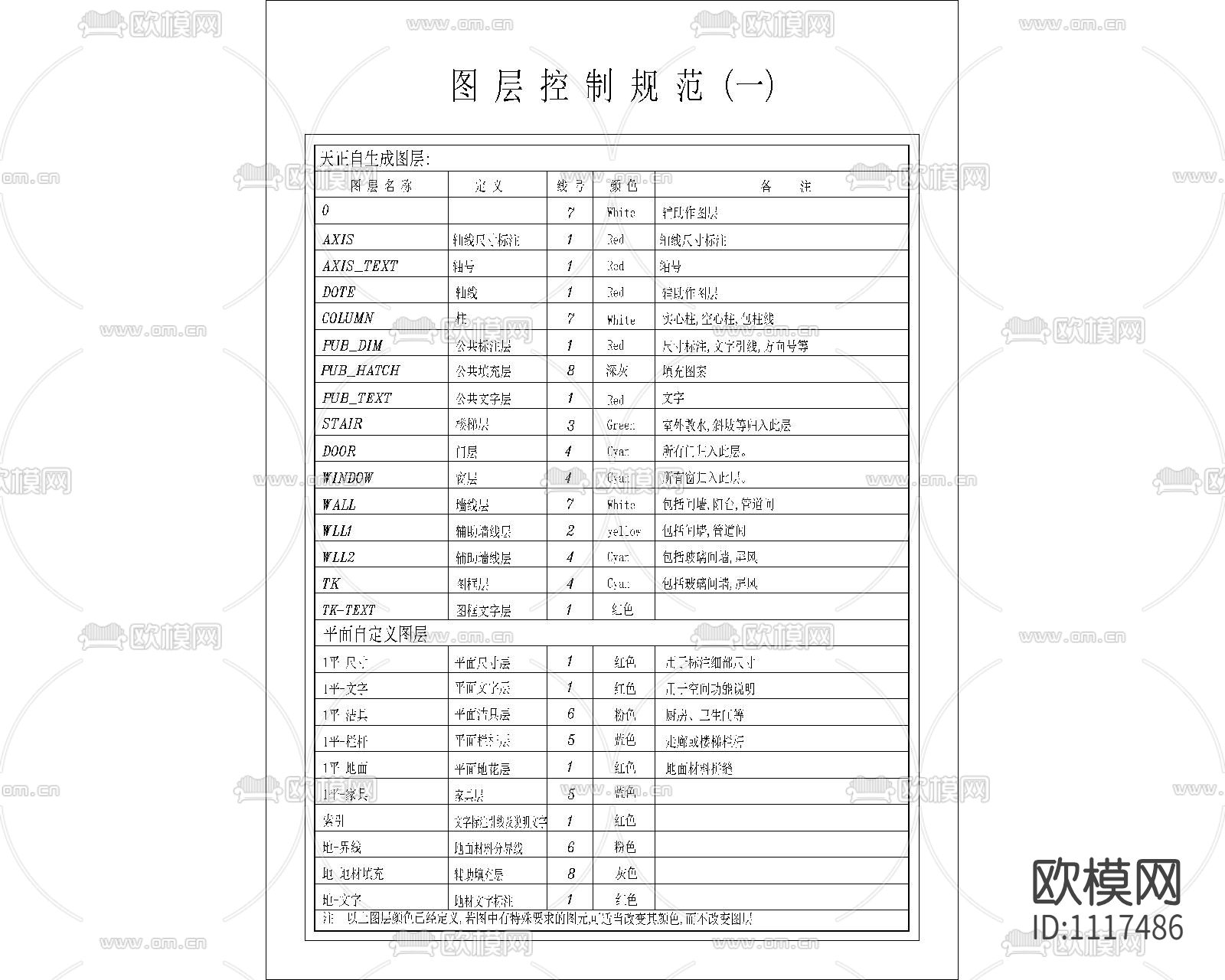 标准CAD图绘制规范下载（渲染图1）