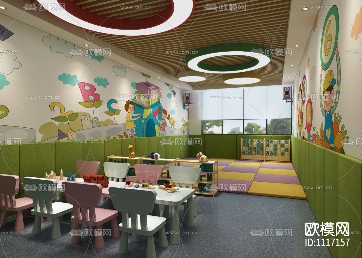 培训中心未来城B1区块高清效果图+CAD施工图+机电施工图下载（渲染图9）