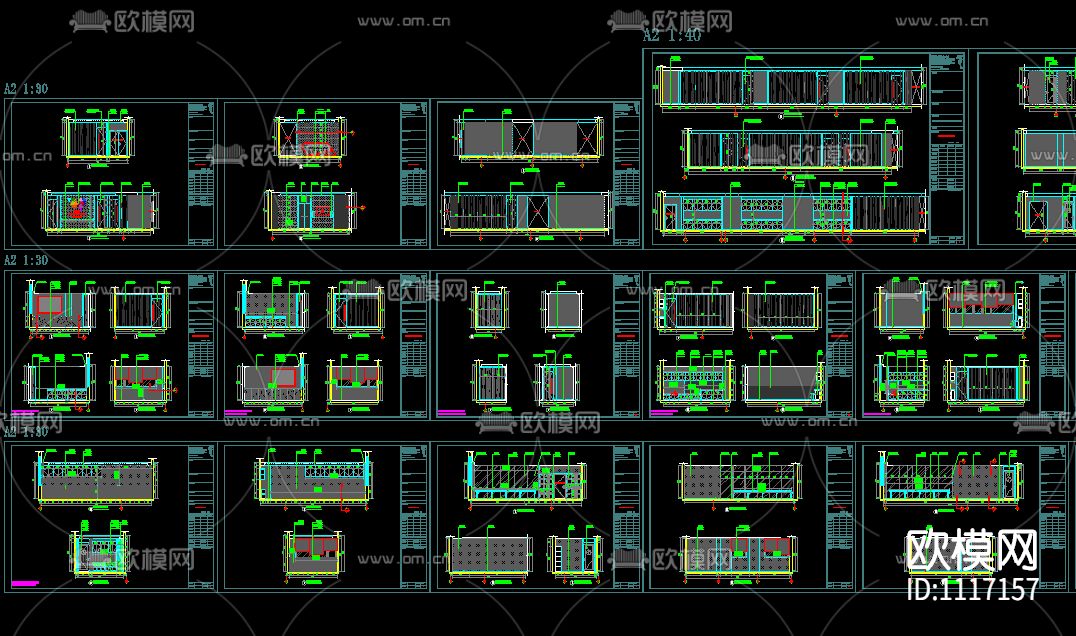培训中心未来城B1区块高清效果图+CAD施工图+机电施工图下载（渲染图2）