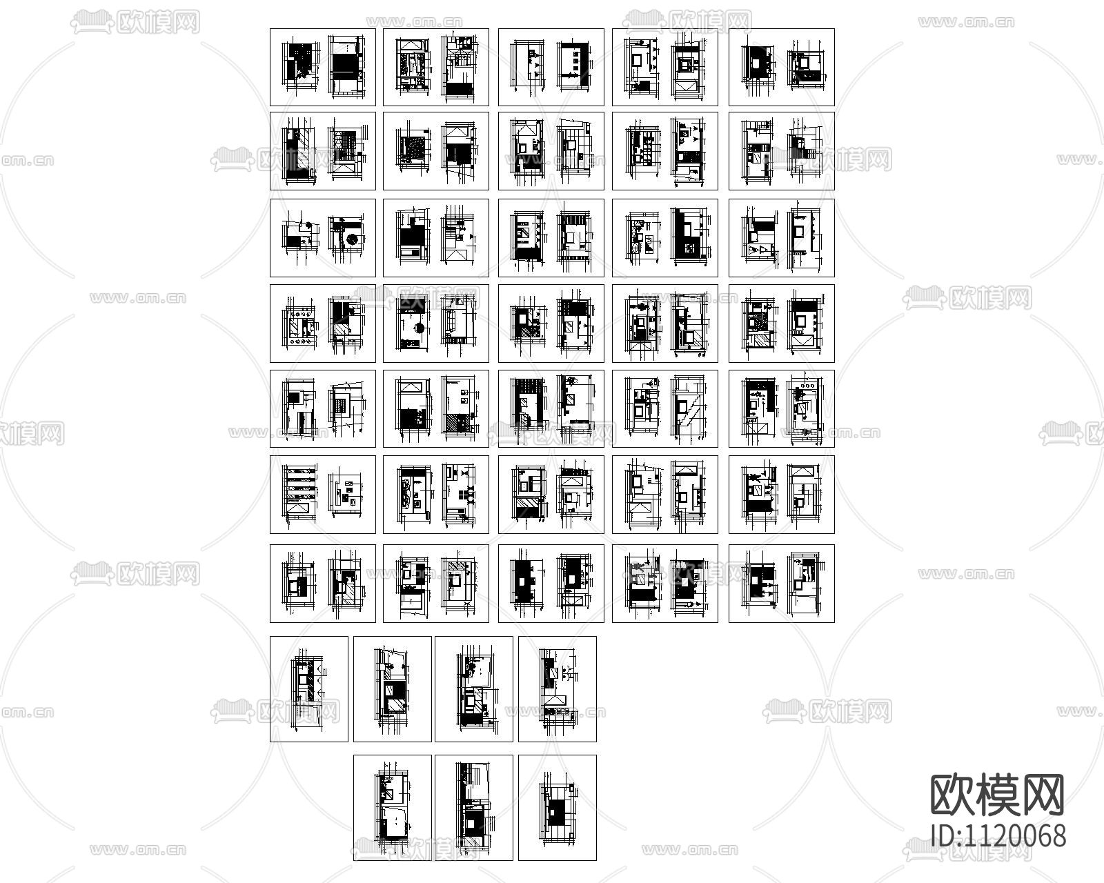 最新客厅立面图集下载（渲染图6）