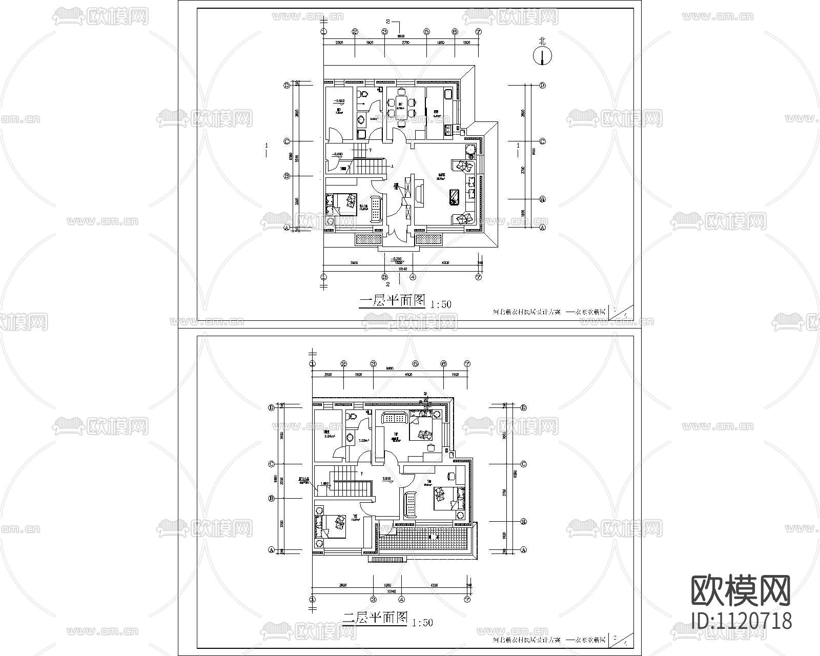 一层全套CAD施工图下载（渲染图4）