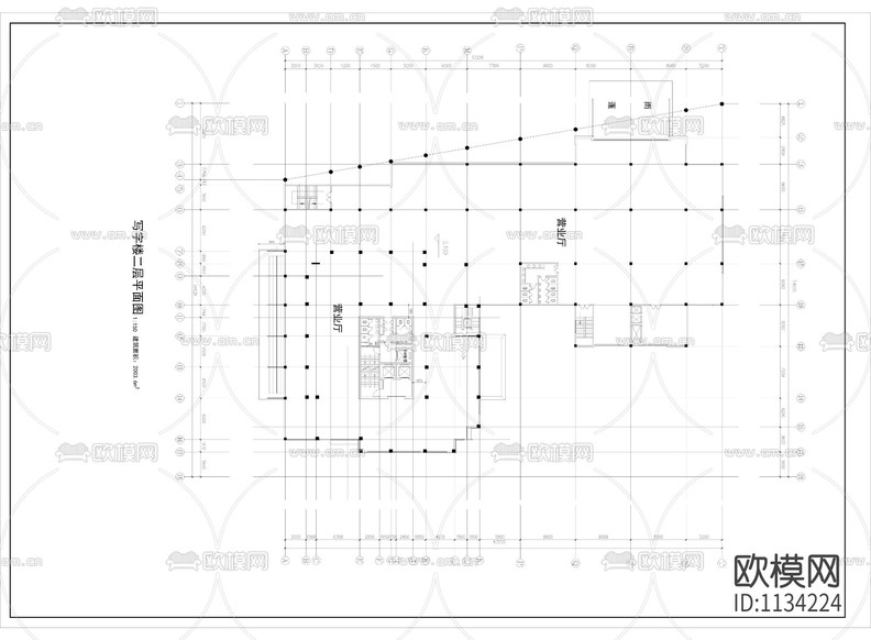 高層寫字樓建筑設計圖下載(渲染圖3)