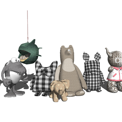  现代儿童玩具公仔su模型 