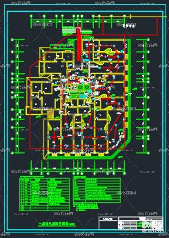 高层住宅消防cad施工图下载（渲染图1）