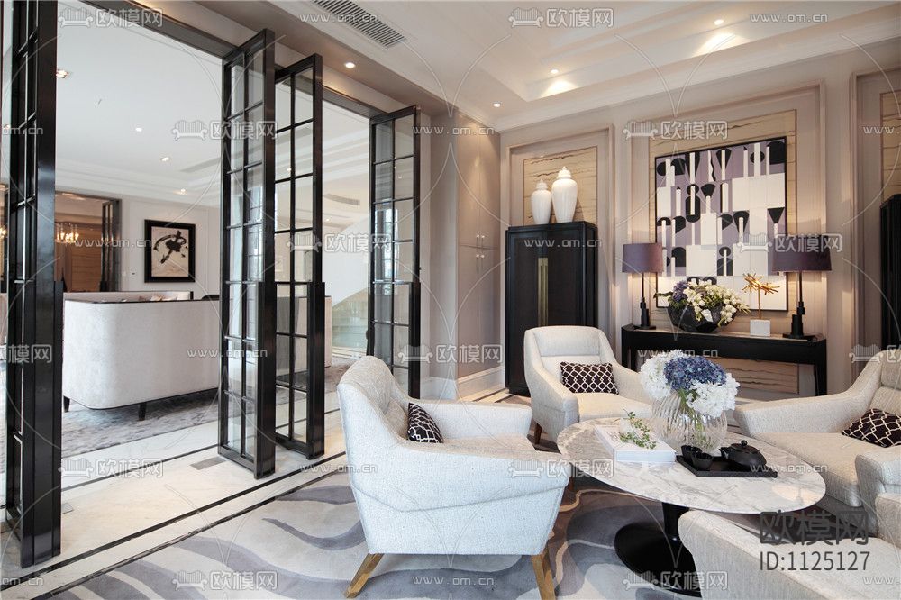 江山99别墅样板房【CAD平面图+官摄+PSD彩平】下载（渲染图6）