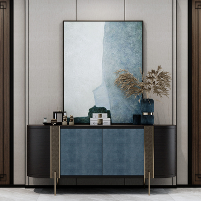 新中式轻奢端景台su模型