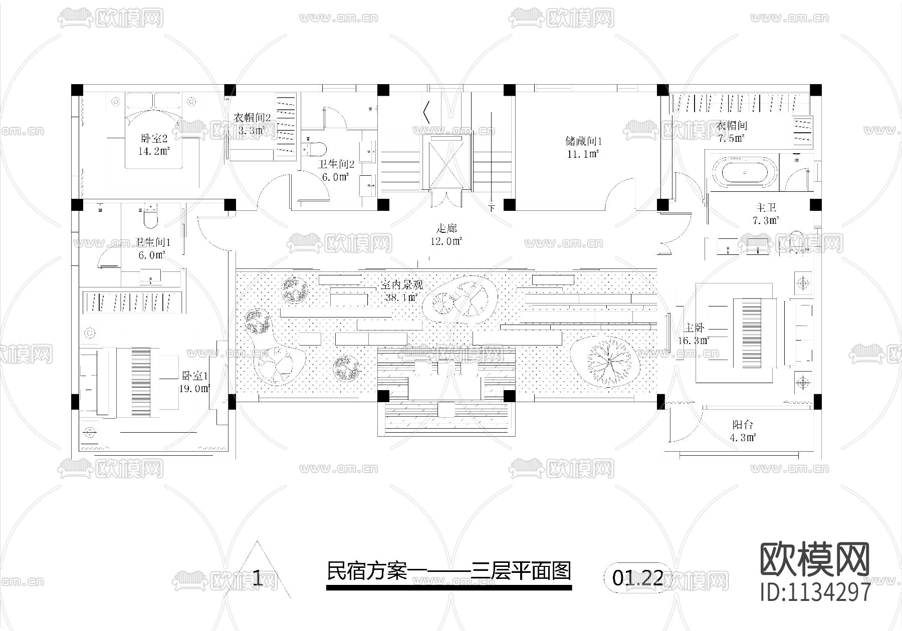 家装cad施工图下载（渲染图4）