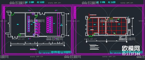 系统集成cad施工图下载（渲染图4）