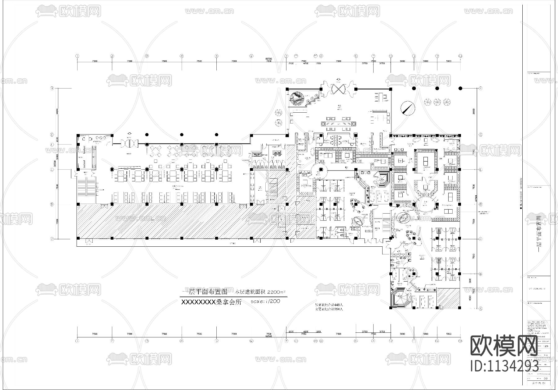 温泉酒店cad施工图下载（渲染图1）