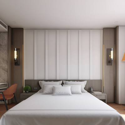  现代酒店单人客房su模型 