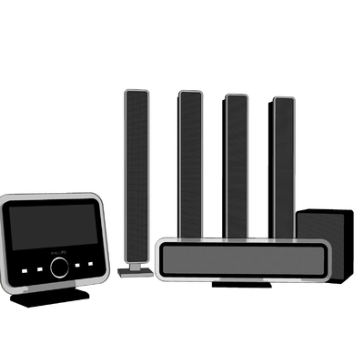  现代立体式音响su模型 