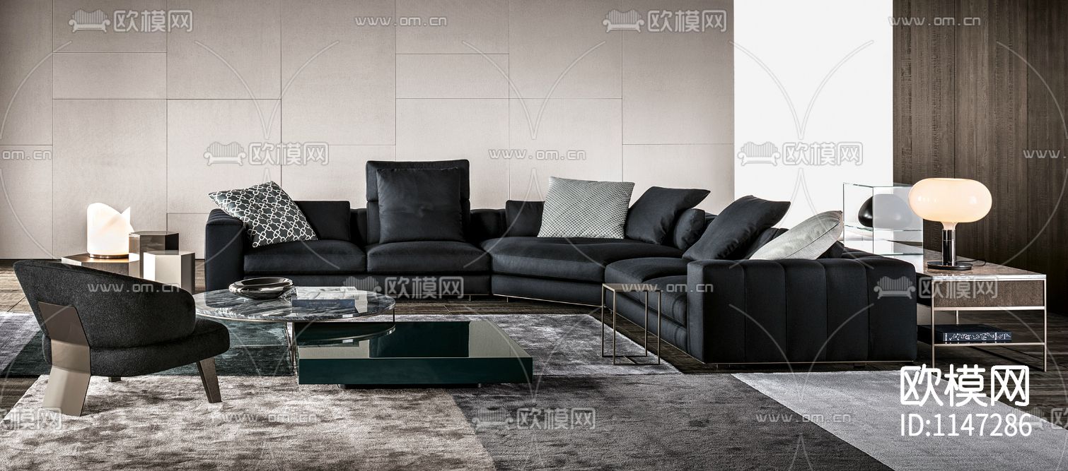 意大利顶级家具Minotti产品案例合集下载（渲染图5）