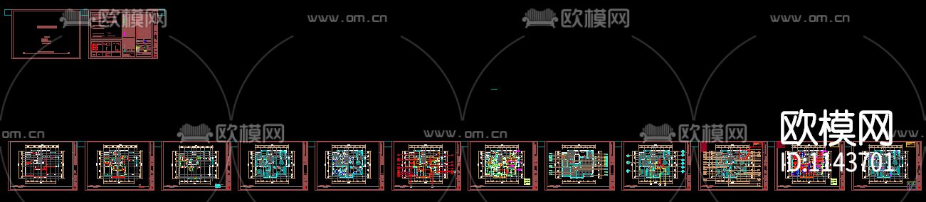 现代简约风格施工图下载（渲染图4）