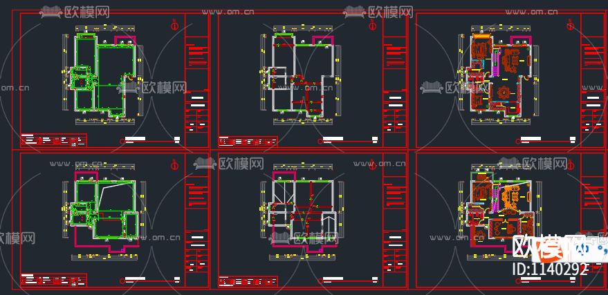 别墅图纸加水电下载（渲染图4）