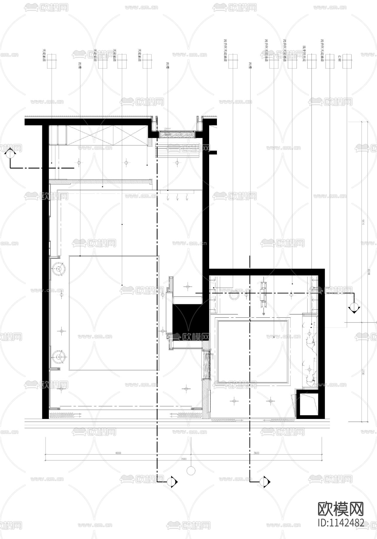 H酒店装修施工图下载（渲染图4）