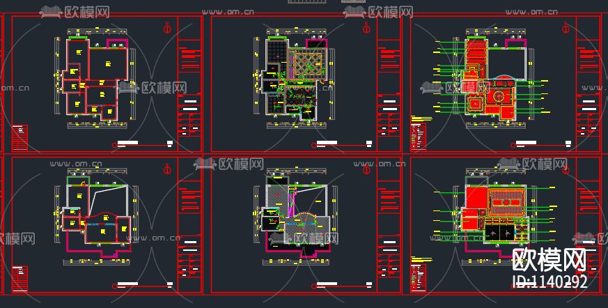 别墅图纸加水电下载（渲染图2）
