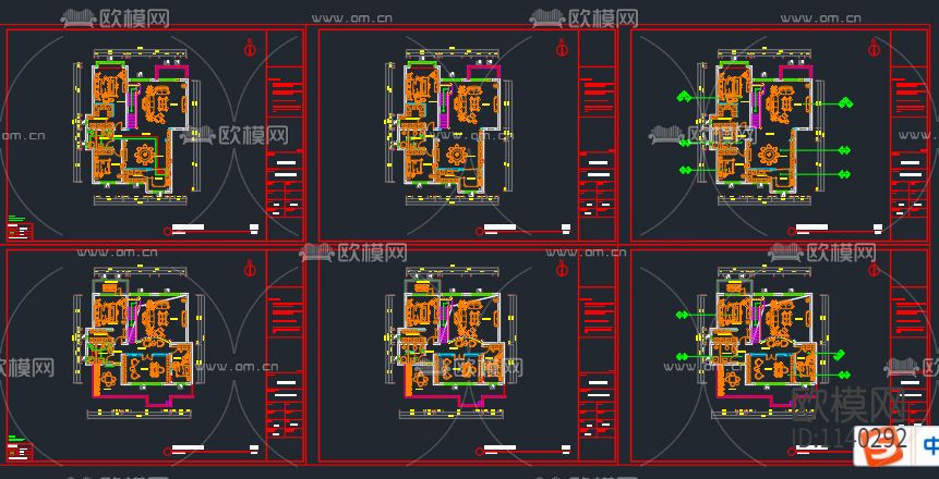 别墅图纸加水电下载（渲染图5）