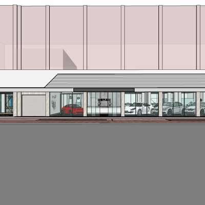  现代驰誉汽车4s店su模型 