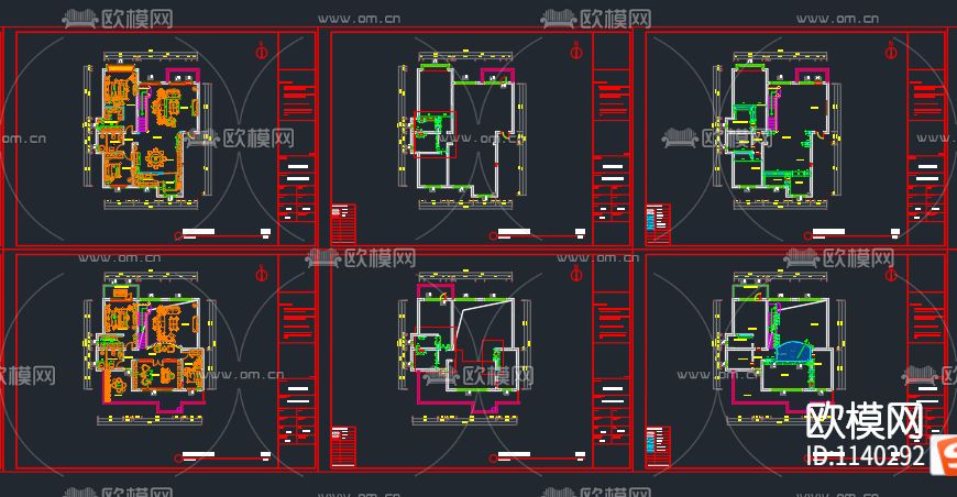 别墅图纸加水电下载（渲染图6）