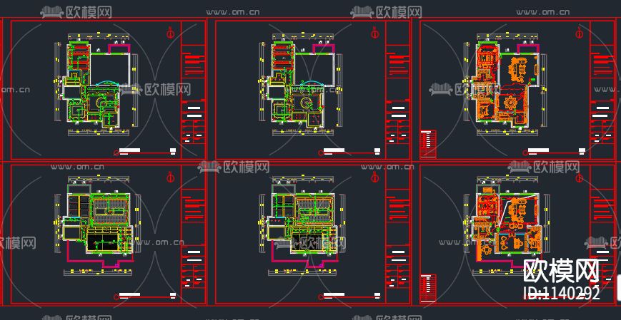 别墅图纸加水电下载（渲染图1）