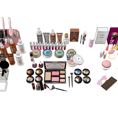  现代化妆品su模型 