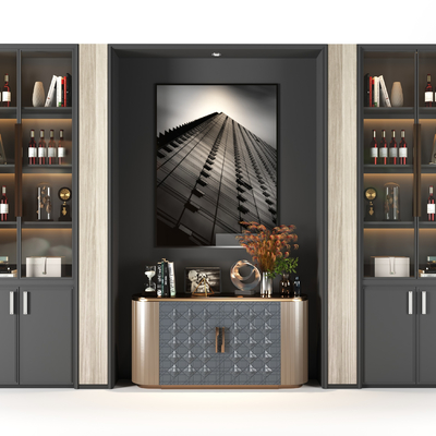 洛可可酒柜免费下载-3dmax模型免费下载-欧模网