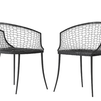 工业风网格单椅3d模型