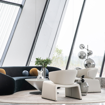 羽果设计 现代弧形沙发组合