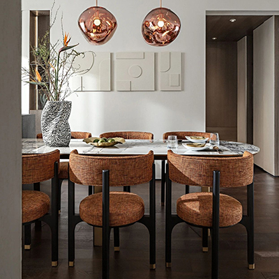 壹挚设计 现代轻奢餐桌椅
