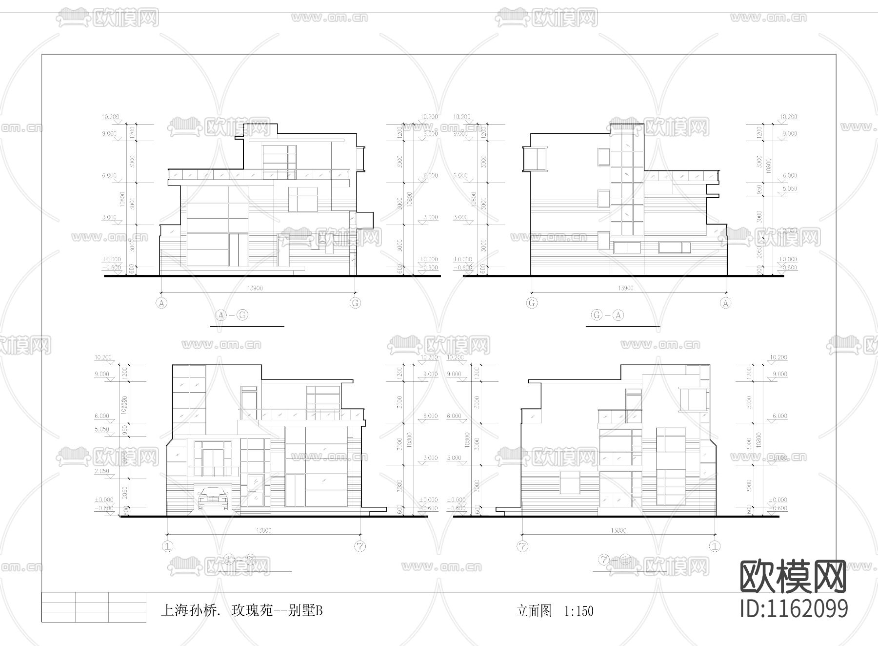 别墅Bcad施工图下载（渲染图3）