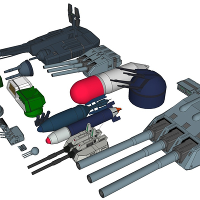  现代坦克火箭su模型 