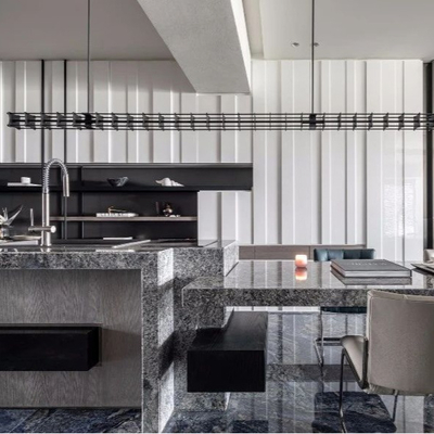 唐忠汉设计 现代厨房中岛柜餐桌