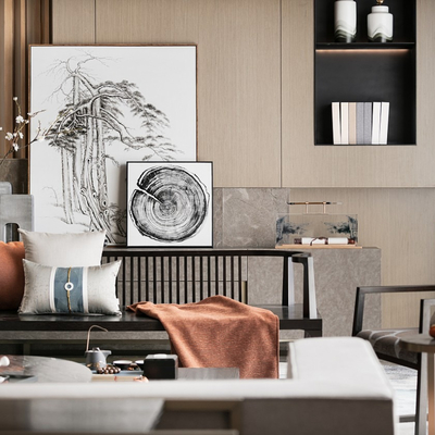 曾伏龙摄影 新中式实木沙发组合