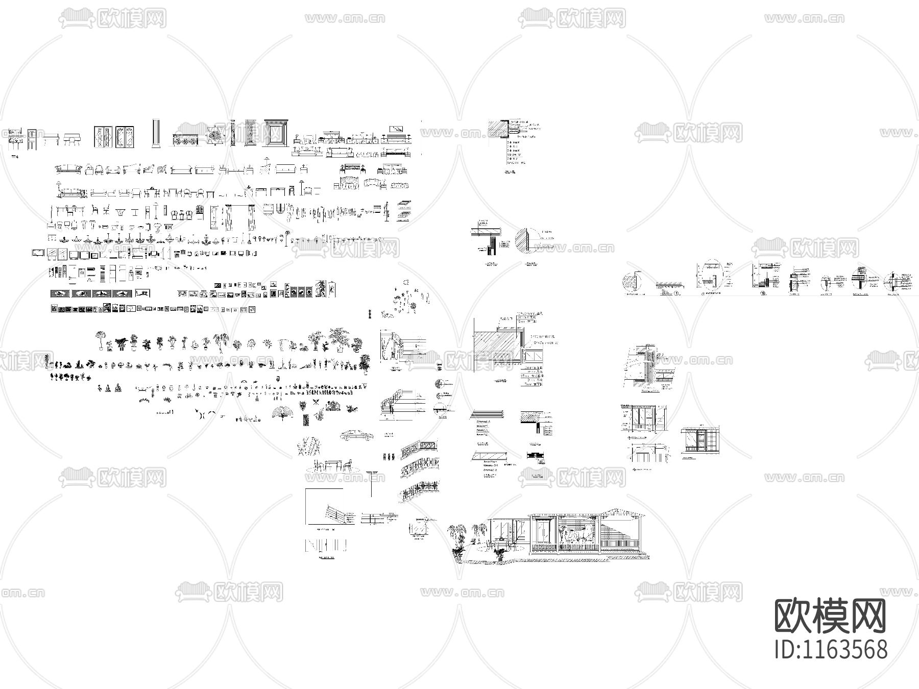 常用家具cad图库下载（渲染图1）