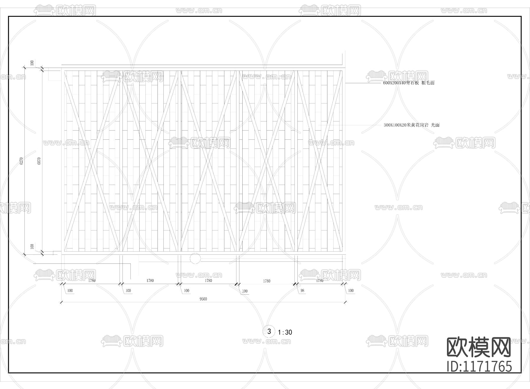 别墅庭院设计总平面cad施工图下载（渲染图4）