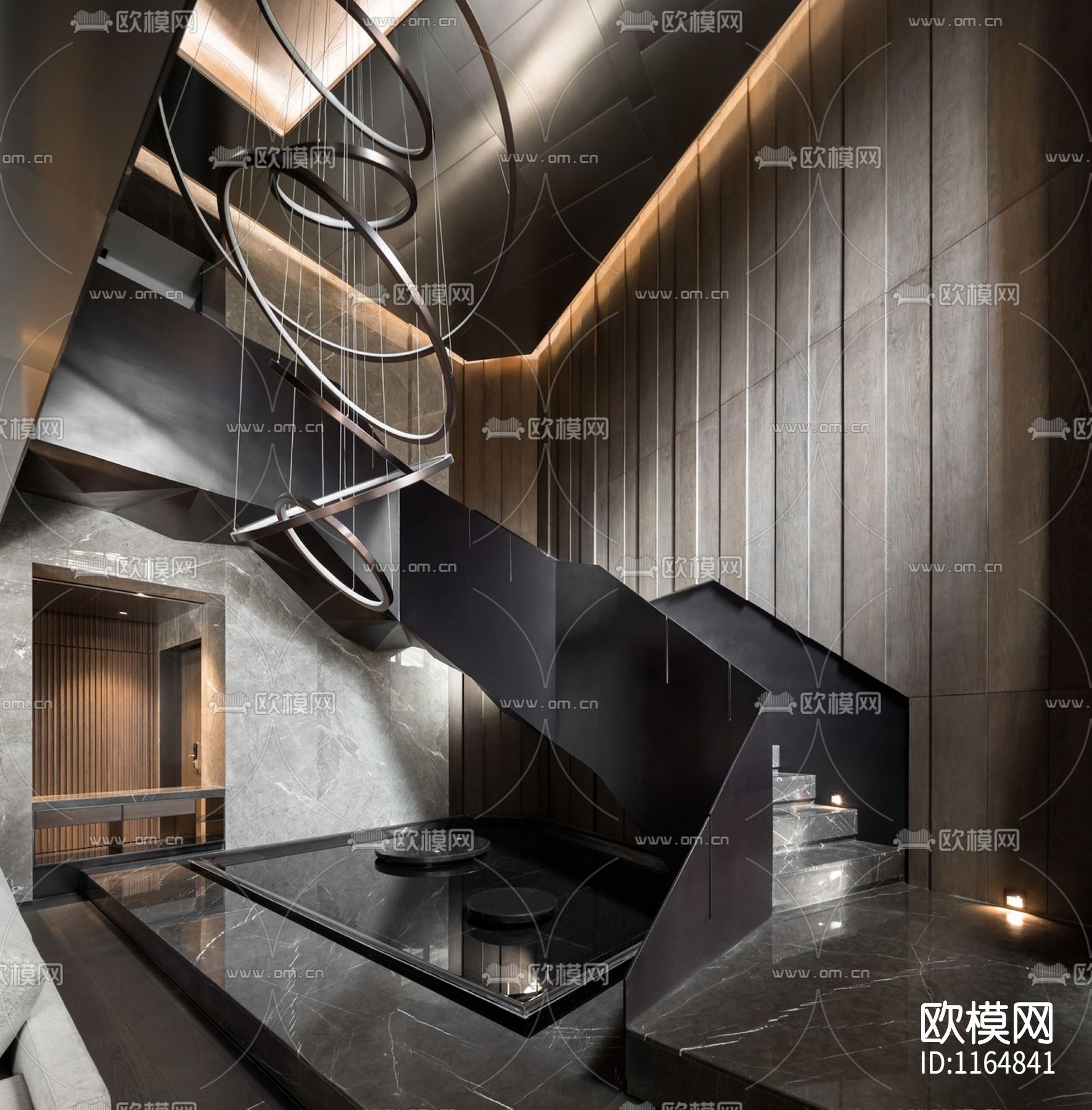 沈阳柏翠园顶层复式家装cad施工图下载（渲染图6）