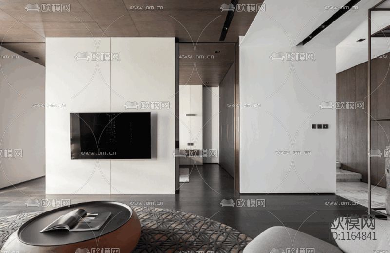 沈阳柏翠园顶层复式家装cad施工图下载（渲染图3）