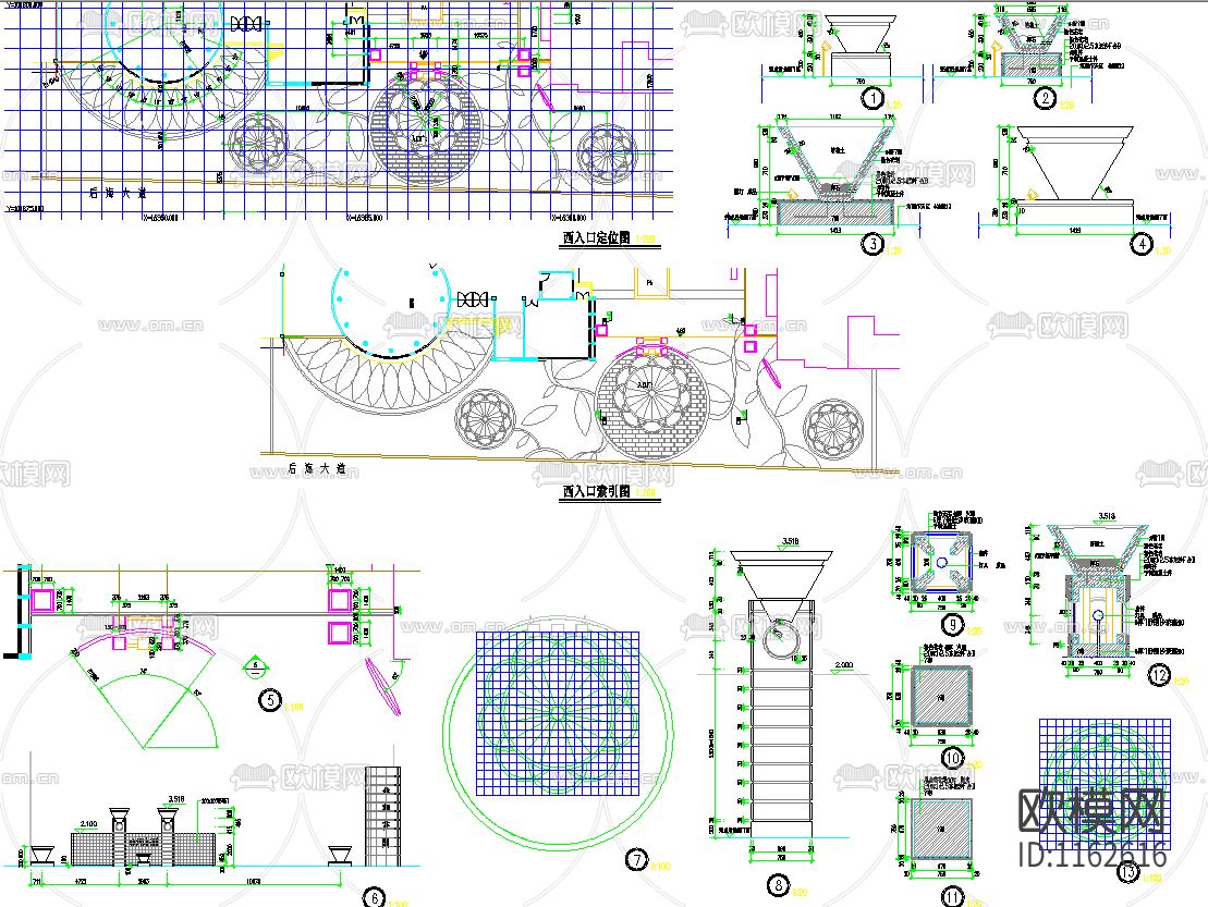 金和花园景观设计施工图下载（渲染图3）