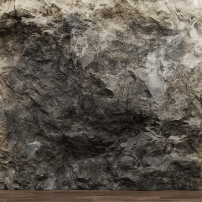 现代毛石自然石墙面su模型