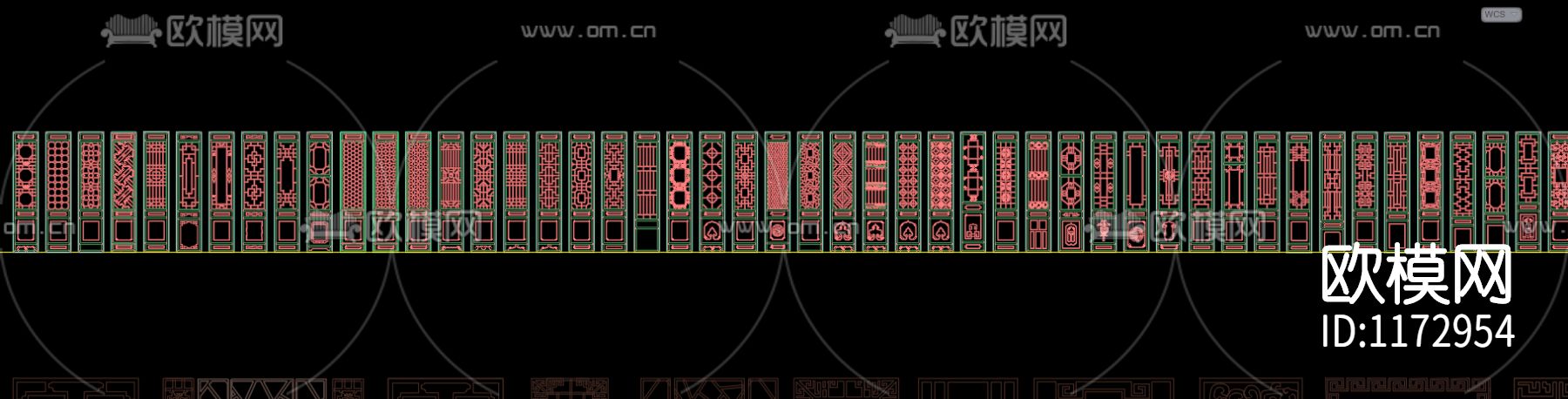 220种中式经典元素cad图库下载（渲染图2）