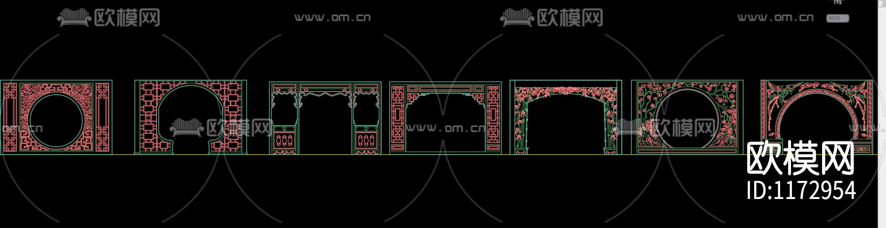 220种中式经典元素cad图库下载（渲染图5）