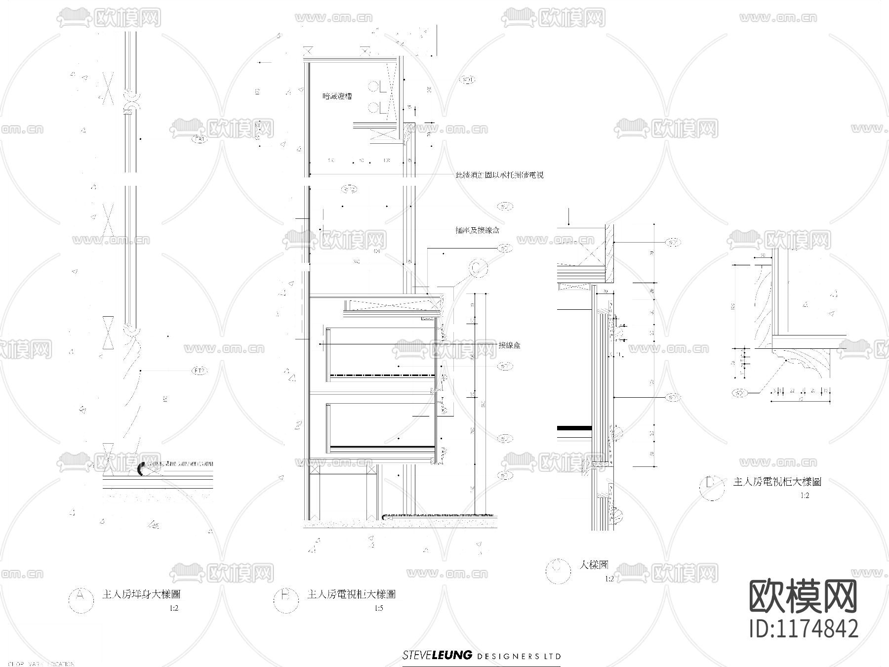样板房常用cad大样图下载（渲染图1）