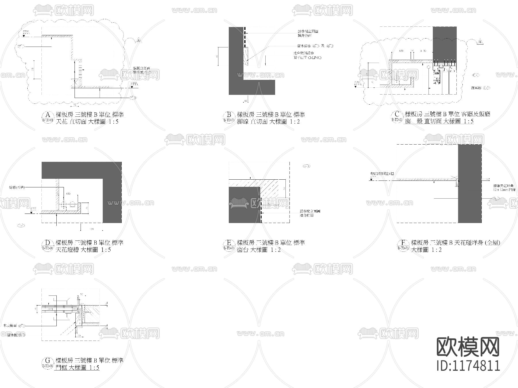 样板房常用cad大样图下载