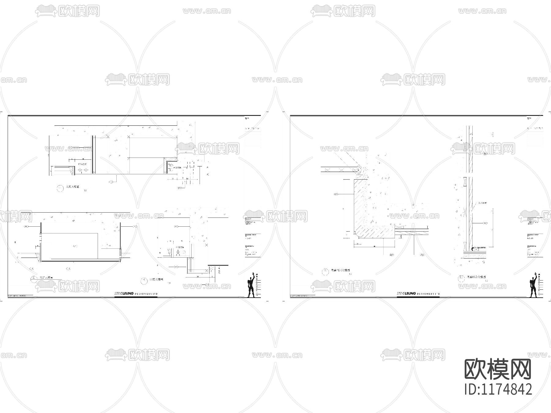 样板房常用cad大样图下载（渲染图2）