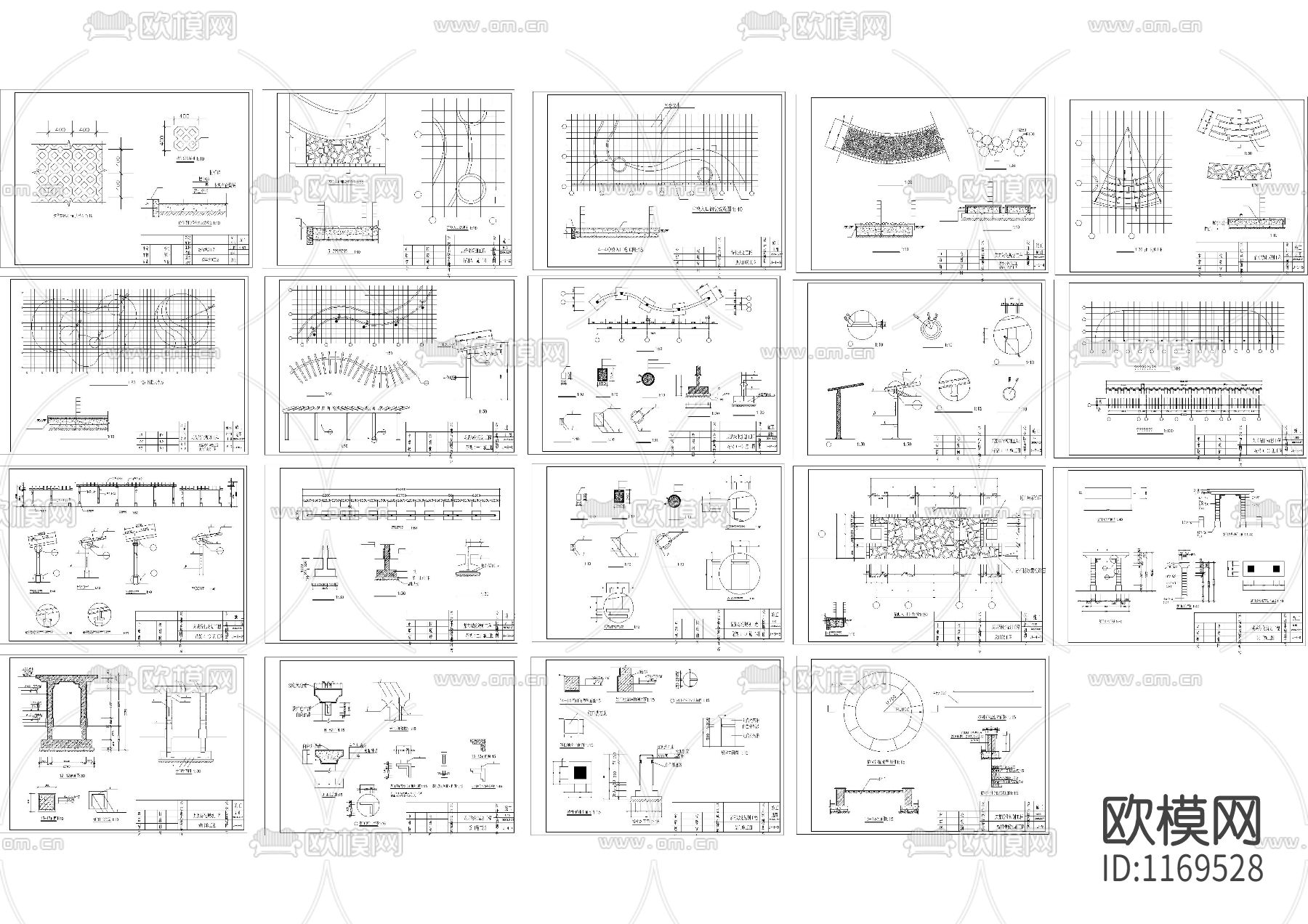 艺术花架cad施工图下载（渲染图2）